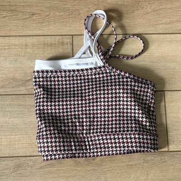 Abercrombie & Fitch Other - Abercrombie & Fitch Houndstooth Sports Bra No Padding - Black, White, and Pink